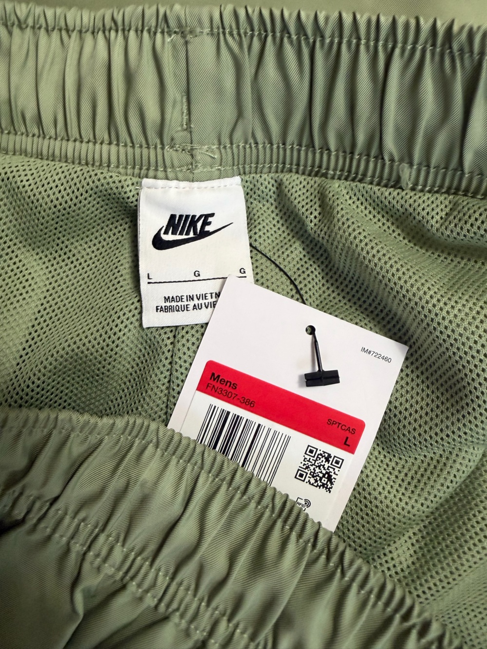 Nike Men's Olive Athletic Training Shorts - Picture 3 of 3
